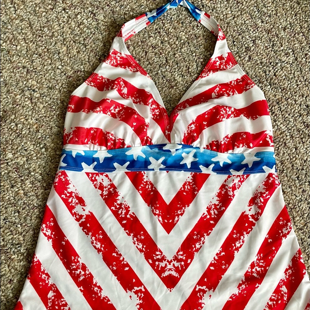 Stars and Stripes 🇺🇸 tanking top and adjustable swim bottoms